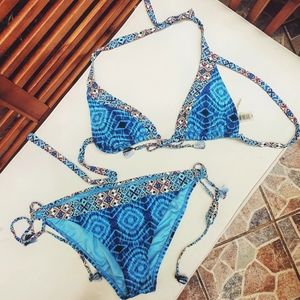 Rod Beattie blue tye-dye multicolor bikini